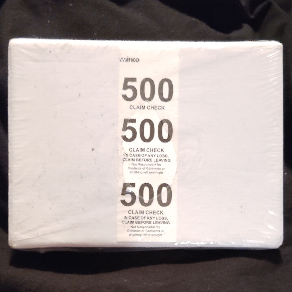 White Claim Check Pad